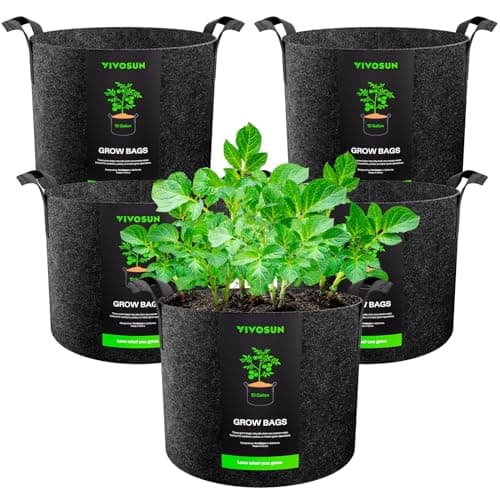 VIVOSUN 5-Pack 10 Gallon Grow Bags