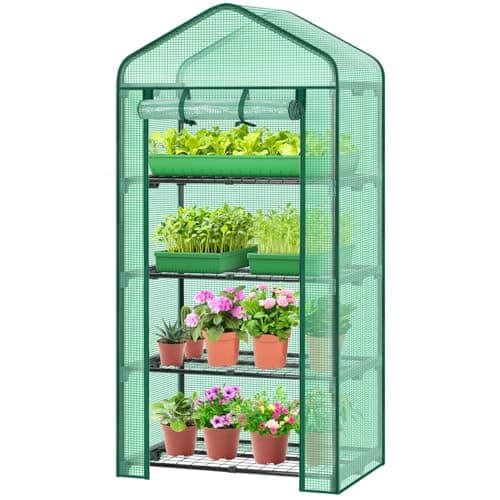 Ohuhu Mini Greenhouse with Shelves